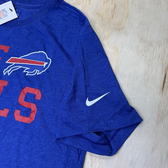 NEW Buffalo Bills Nike Overlap Lockup Mens Short Sleeve Shirt Blue sx XL - Picture 3 of 11